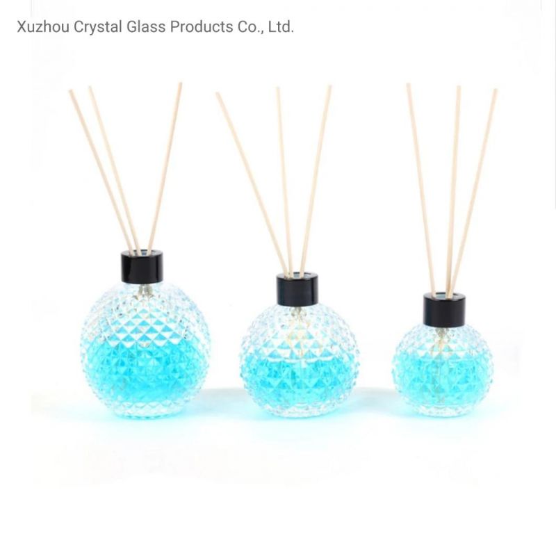 Transparent Empty Reed Diffuser Glass Bottle with Lids