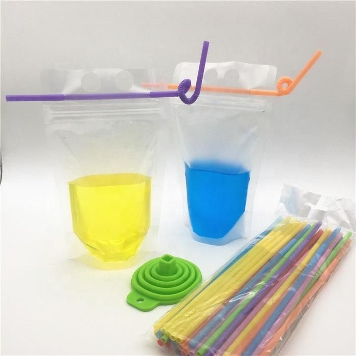 Flat Bottom Stand up Bag Zipper Compound Bag Juice Plastic Food Packaging Bag