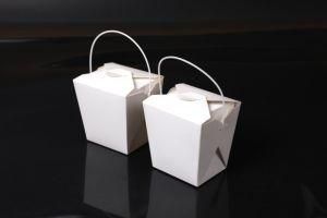 Paper Food to Go Boxes White Customed Logo and Printing