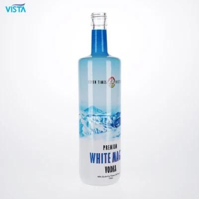 750ml Vodka High Flint Glass Bottle with Pet Sleeve with Screw Cap