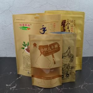 Custom Stand up Coffee Packaging Kraft Paper Pouches Zipper Bag Printing