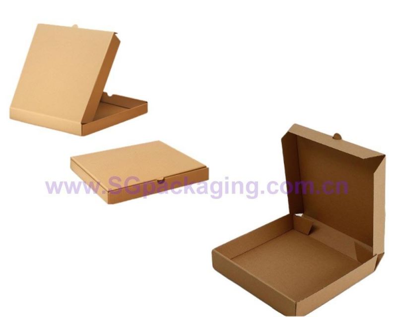 Wholesale Kraft Food Take Away Brown Paper Packaging Box for Lunch Pizza Pie