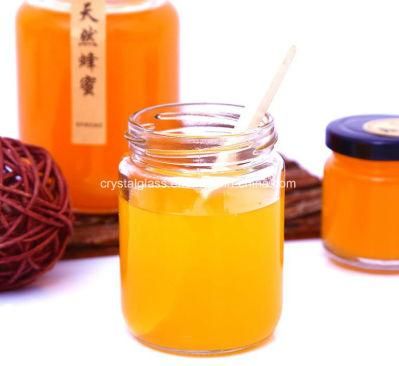 Round Empty Clear Glass Jar and Honey Storage Jar 100/450/1000ml