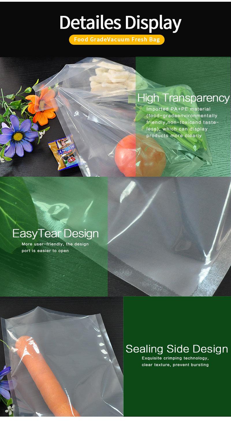 Nylon/LLDPE Plastic Packaging Food Vacuum Pouch
