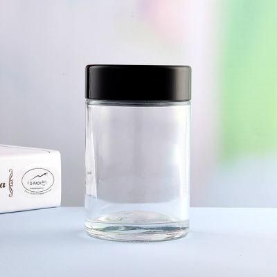 Flint Glass Packing Jar with Different Color Cap
