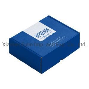 Blue Cardboard Medium Patterned Recycled Fashion Packaging Mailing Shipping Box