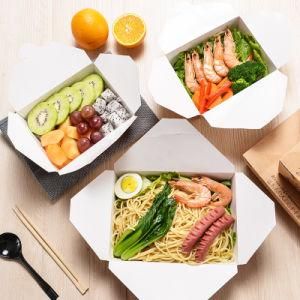 China Wholesale Disposable Kraft Paper Takeout Food Boxes for Rice Noodles and Soup