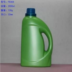 Green HDPE 2000ml Plastic Laundry Detergent Bottle with Cap