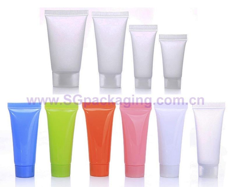 20ml Clear PE Plastic Hand Cream Cosmetic Tube with Flip Top Cap