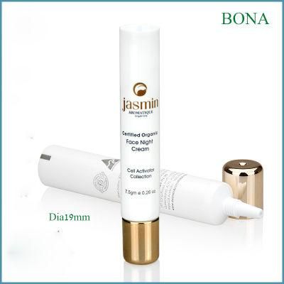 Eye Cream Plastic PE Tube with Shiny Golden Cap