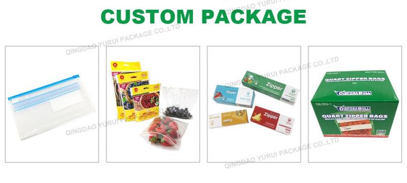 Food Standard Sandwich Freezer Reusable Zipper Ziplock Food Storage Bags with Easy Open Tab in Color Box