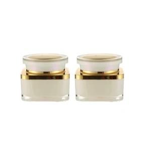Clear Luxury Round Royal Style Gold Cosmetics 50g Face Cream Container Jar