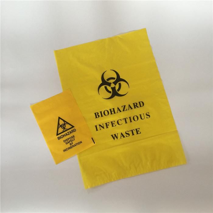 HDPE Autoclavable Biohazard Bag Biological Infectious Waste Bag for Medical Disposal