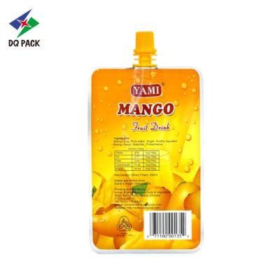 Gravure Printing Mango Juice Packaging Stand up Pouch with Spout Spout Pouch