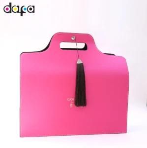Logo Printing Customized Luxury Pink Cortex Moon Cake Box Df890
