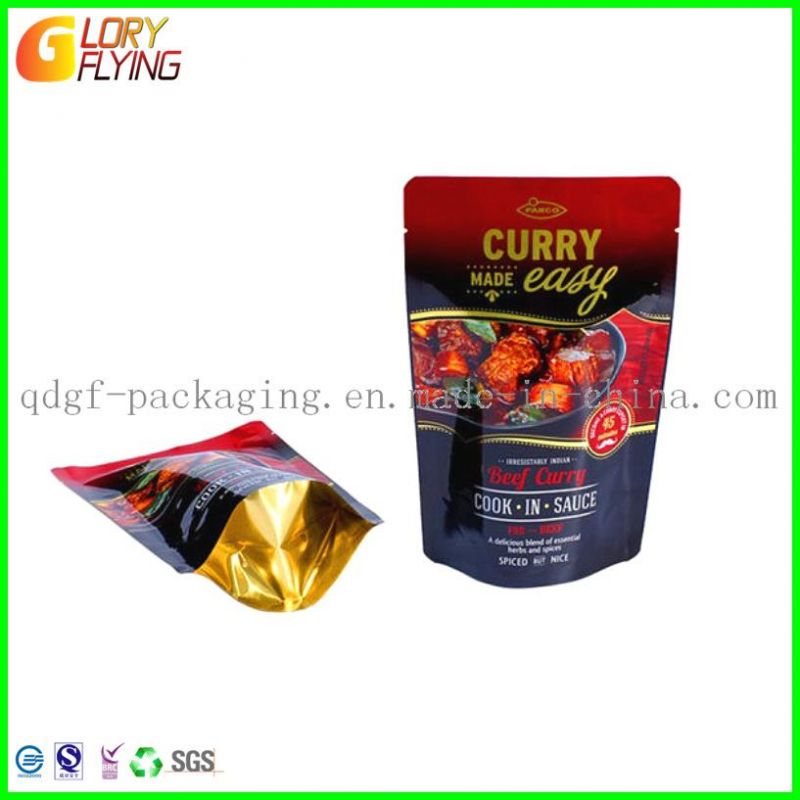 Plastic Cookies Packaging Food Bag with Zipper Stand up Zip Lock Bag