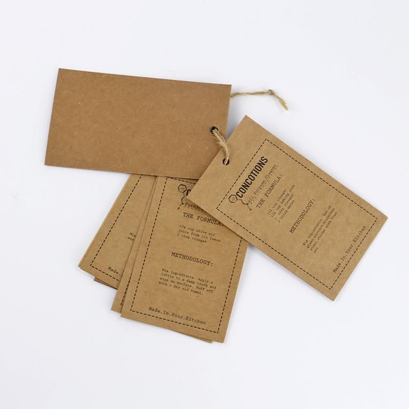 Custom Garment Kraft Brown Paper Tags