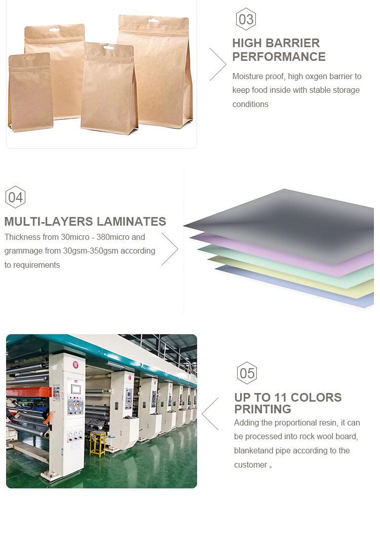 Offset Printing Laminates Aluminum Foil Paper Waterproof Food Packaging Foil Paper