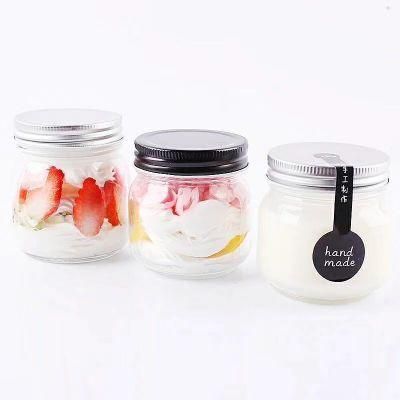 100ml 150ml 200ml Yogurt Glass Bottle for Pudding and Milk with Plastic Caps