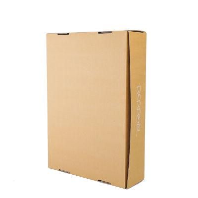 Customized Cmyk Color Printed Kraft Paper Apparel Packaging Box