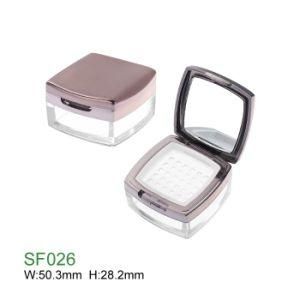 Wholesale Makeup Packaging Customized Plastic Round Empty Loose Powder Jar Cosmetic Case