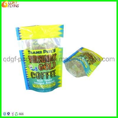 Food Packaging Clear Window Coffee Bag Stand up Pouch with Zipper and Valve