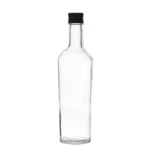 Hot Sale Empty High Quality Clear Round 530ml Glass Wine Bottle with Screw Cap