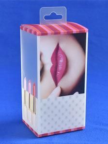 Perfume Lotion Shampoo Gel Packaging Transparent PVC Plastic Box with Hanger