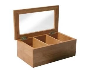 Three Compartments Bamboo Tea Box (MY-21)
