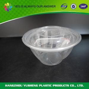 24oz Plastic Clear Salad Bowl with Lid