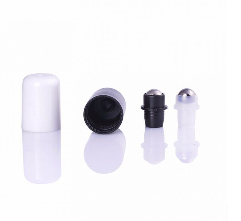 Steel Bead Ball Plug for 16mm/18mm Neck Finish Glass Perfume Roller Roll on Bottle, Metal Roller Stopper with Lid