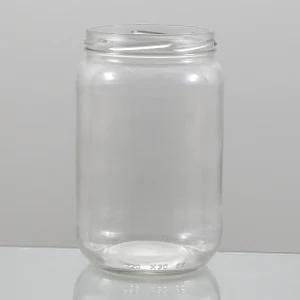Hot Sale Flint Food Storage Containers Round Glass Jar