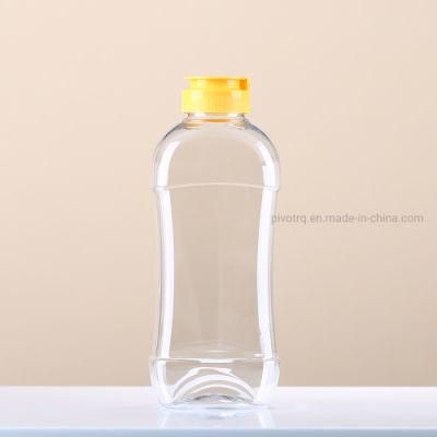 500ml Pet Plastic Ketchup Bottles Sauce Bottle with Silicone Valve Cap