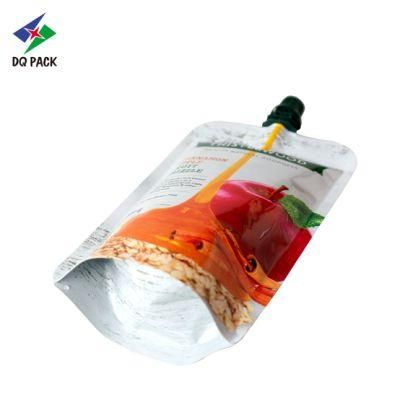 Dq Pack Custom Printed Spout Pouch Wholesale Packaging Spout Pouch Reusable Stand up Pouch with Spout for Jam Packaging