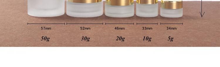 Simple Frosted Glass Cosmetic Bottles Set with Golden Cover