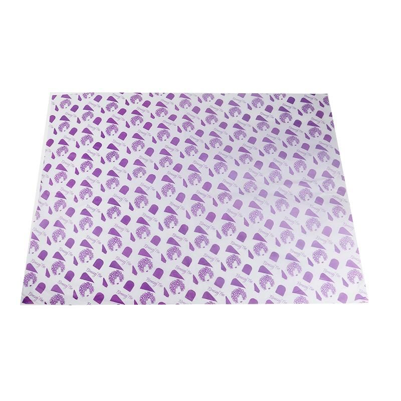 Grey Purple Logo Double Colors Printed Custom Clothing Wrapping Tissue Paper