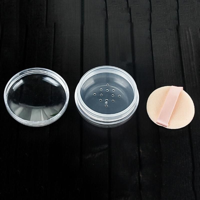 Empty Loose Powder Compact with The Grid Sifter & Puff Jar Packing Container Powdery Cake Box Cosmetic Case