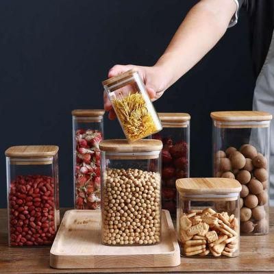 Borosilicate Glass Food Storage Jar with Bamboo Cap