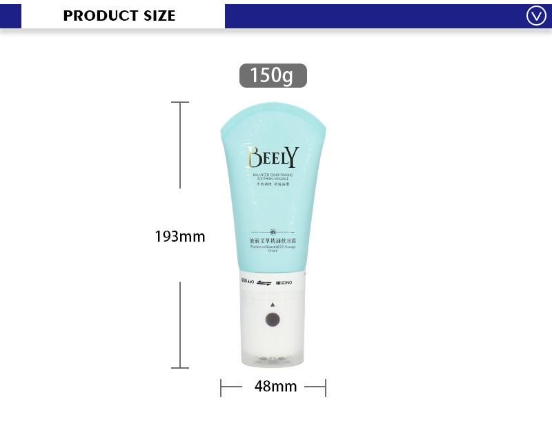 Fancy Cosmetic Packaging 100ml 120 Ml 150ml Electric Massage Lotion Squeeze Tube with Roller Ball