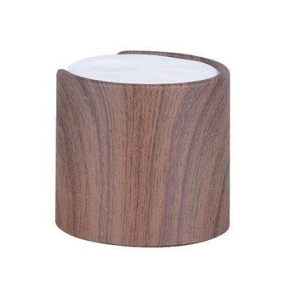 Top Quality Plastic Press Cap Top Disc Cap with Wooden Grain