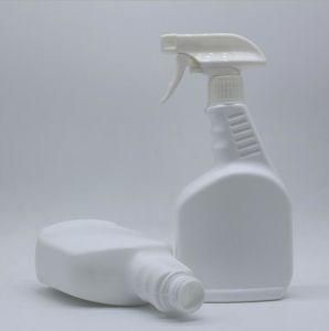 350ml 500ml 750ml 1000ml HDPE Plastic Flat Shape Trigger Spray Cleaning Bottle
