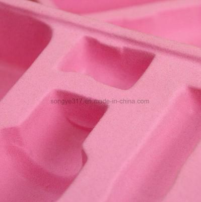 Pink Flocking Cosmetics Plastic Packaging Tray