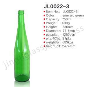 750 Ml Glass Wine Bottle with Excellent Quality Glass /Champagne Bottle
