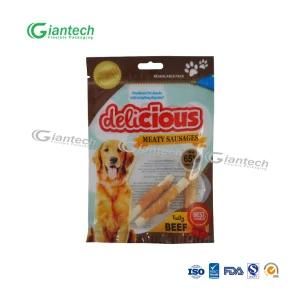 High Quality Laminated Plastic Resealable Custom Three Side Seal Bag for Pet Food with Transparent Window