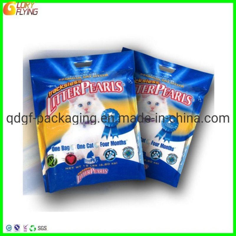 Punching Packaging Bags Hand Bag for Cat Litter Packaging
