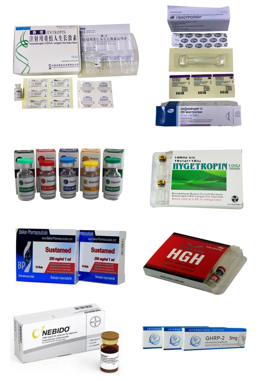 Various Kind Vial Packaging Box Golden Holgraphich Foil 2ml 10ml Vial Label 2ml 10ml Vial Box