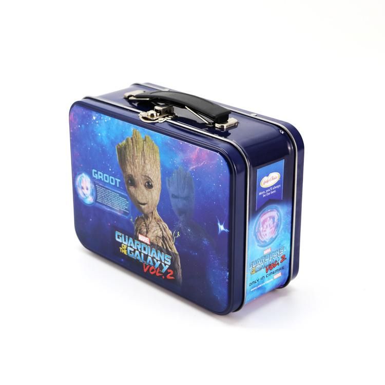 Food Safe Metal Tin Lunch Box with Handle for Kids