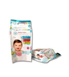 Side Gusset Plastic Pouch with Handle for Baby Wet Tissue