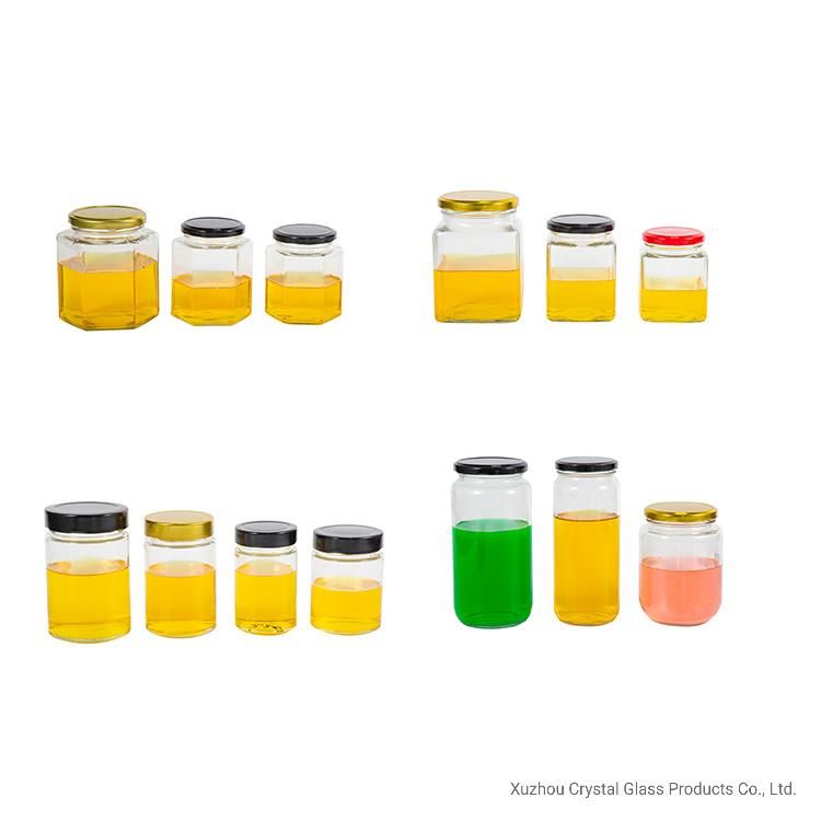 250ml 8 Oz Thick Glass Jar Glass Honey Jam Kitchens Spices Jars with Spoon