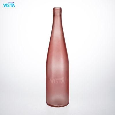 1000ml Vodka Glass Bottle with Frost Spray Color with Cork Cap
